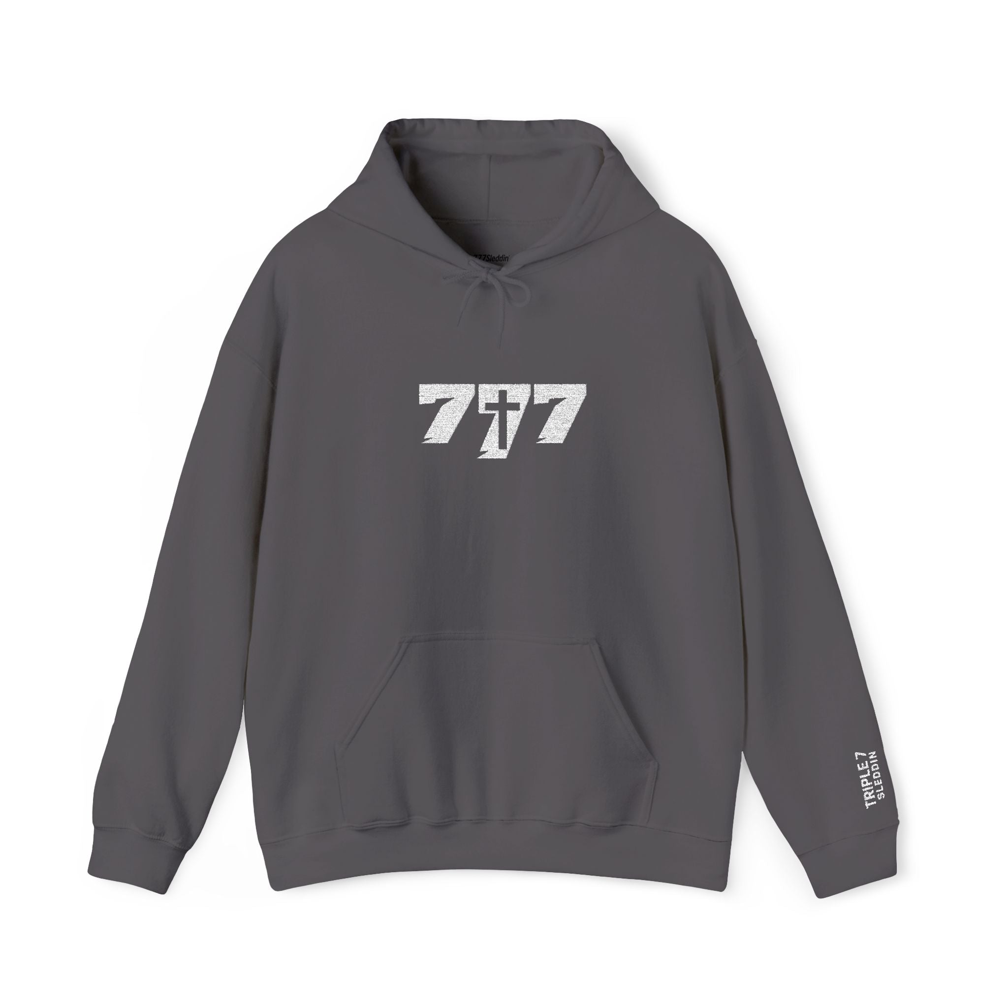 777 White Embroidery Unisex Heavy Blend™ Hooded Sweatshirt