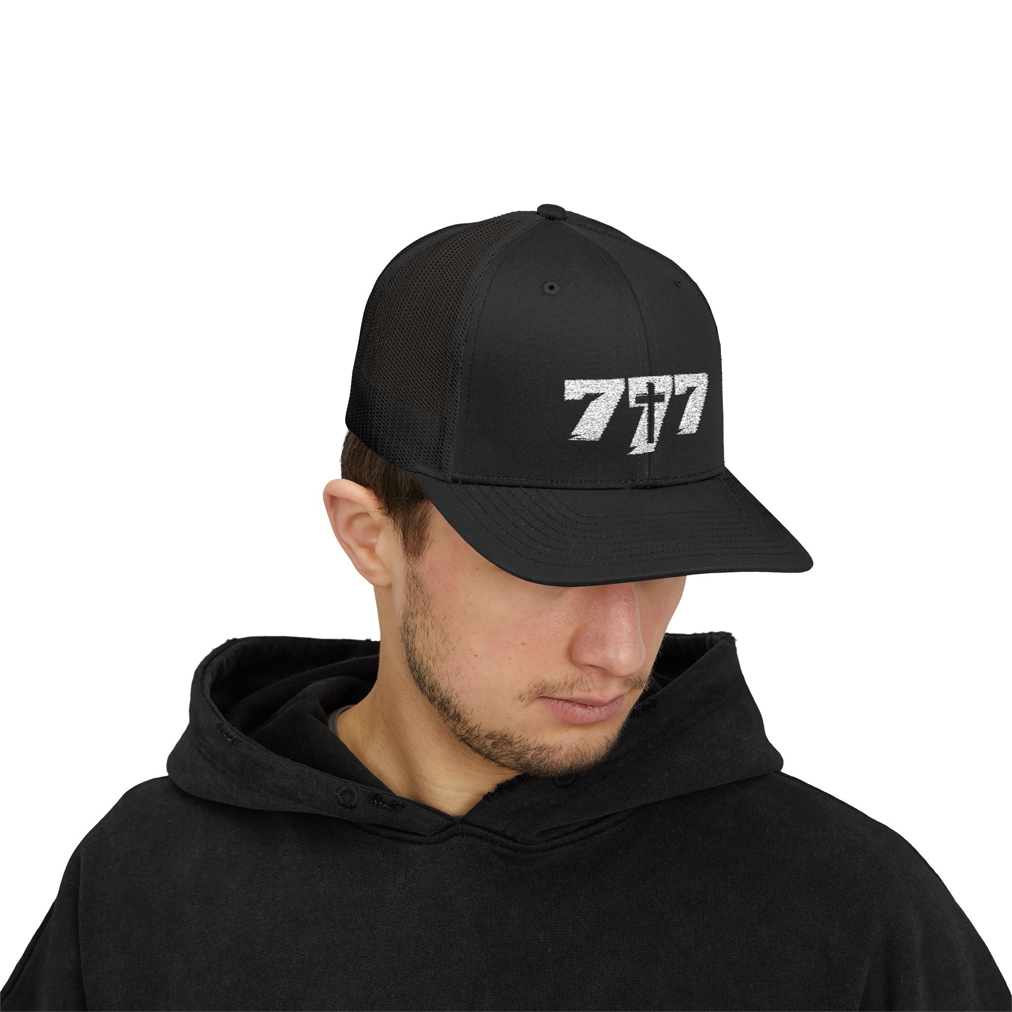 777/White Snapback Cap