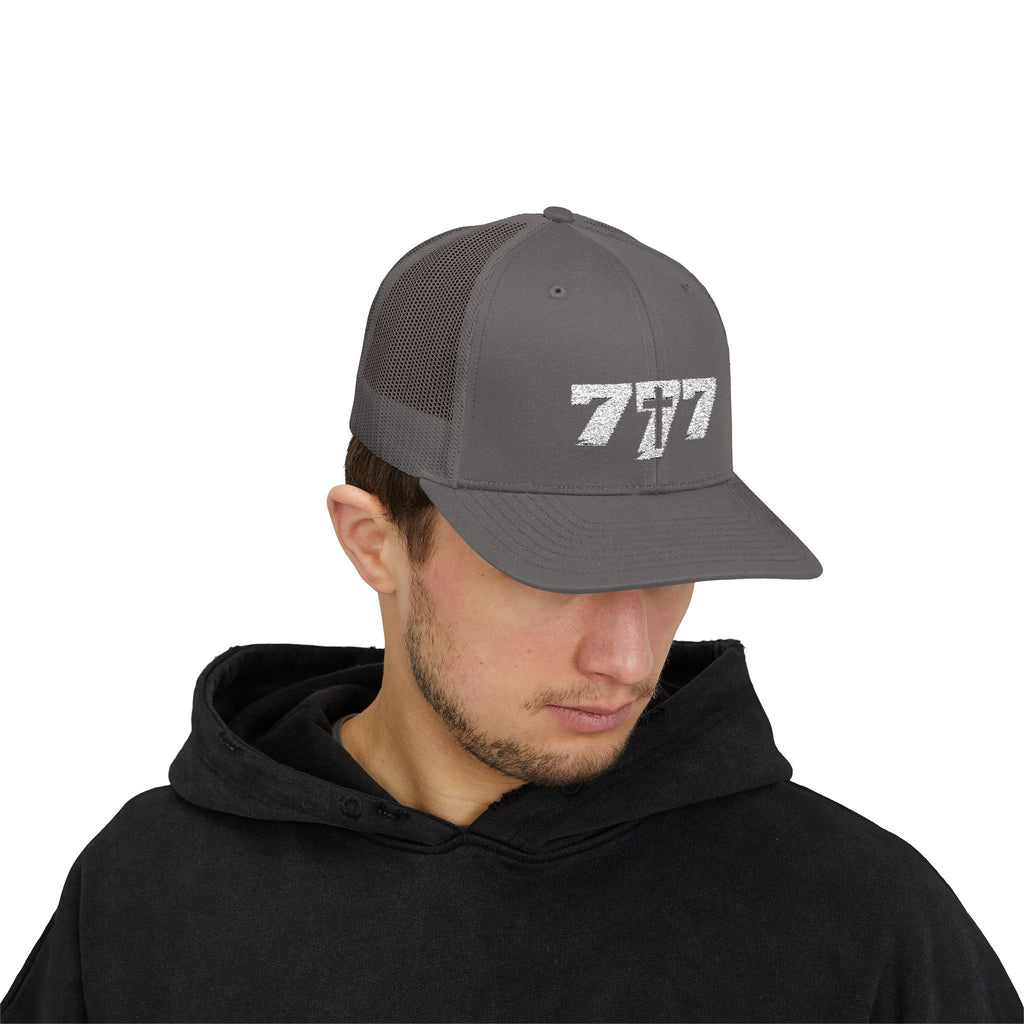 777/White Snapback Cap