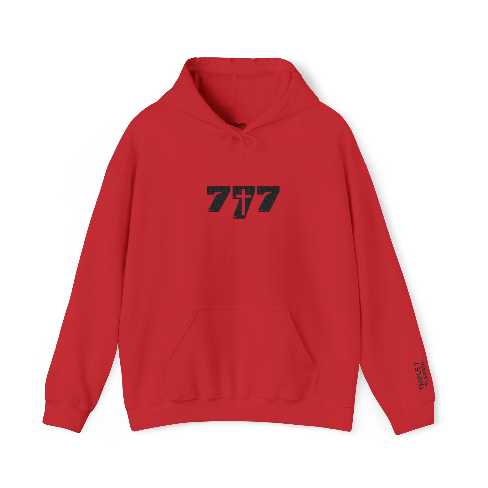 777 black Embroidery Unisex Heavy Blend™ Hooded Sweatshirt