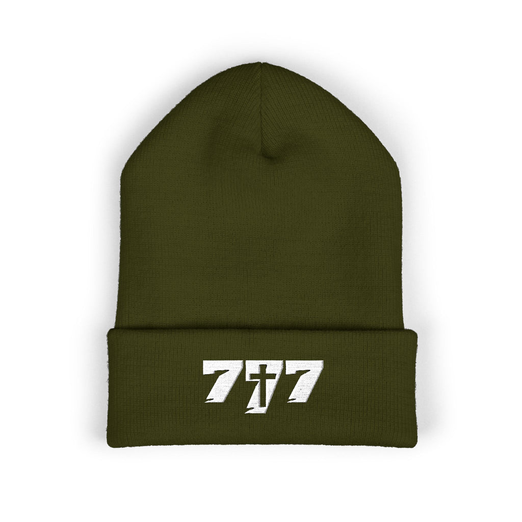 777/White Beanie