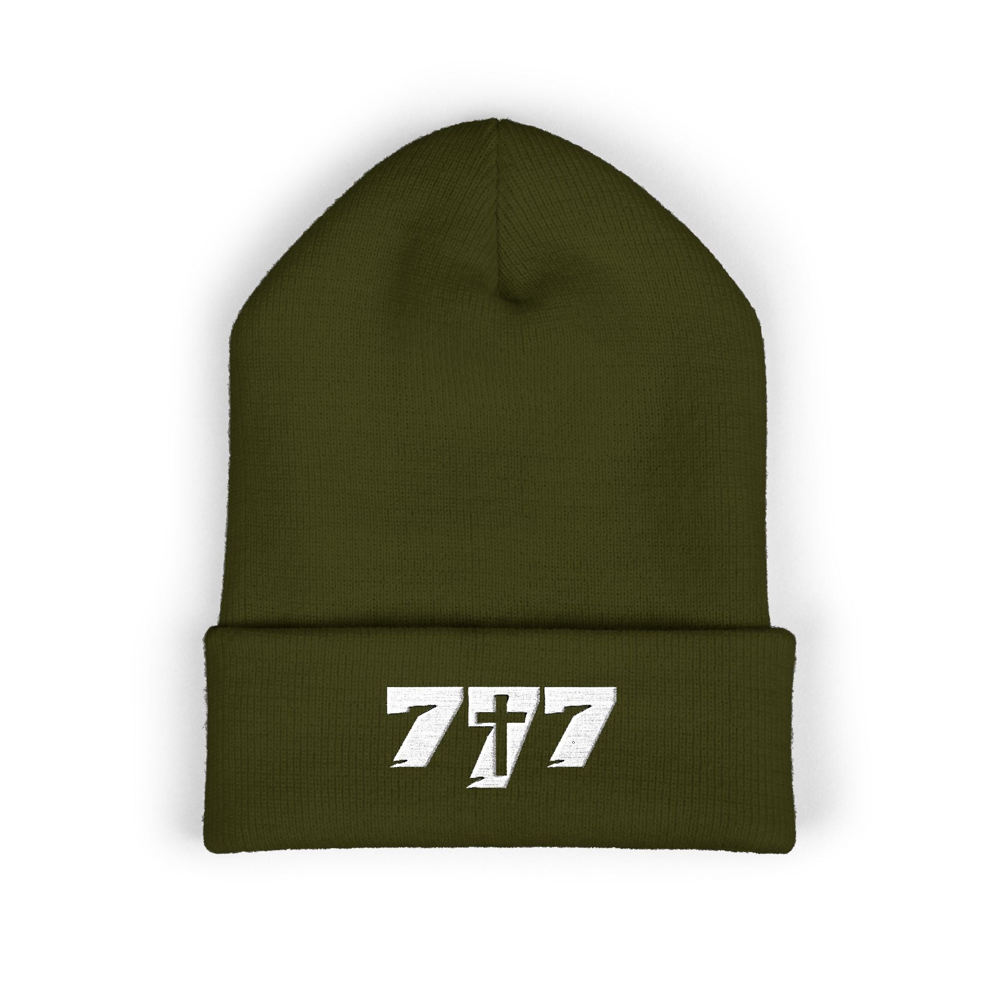 777/White Beanie