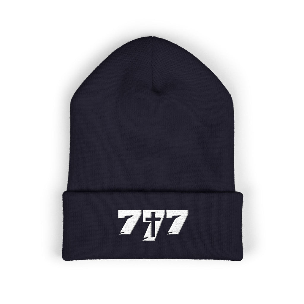 777/White Beanie