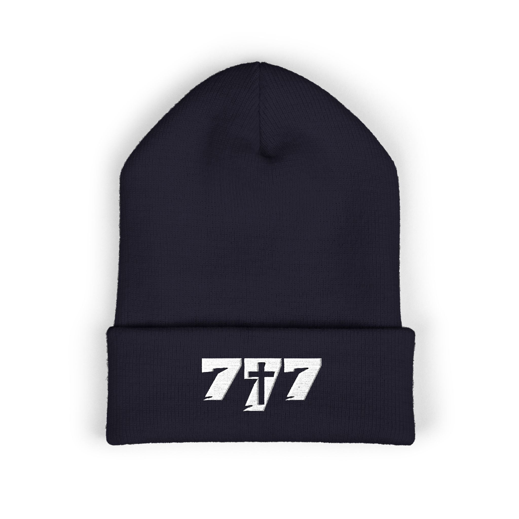 777/White Beanie