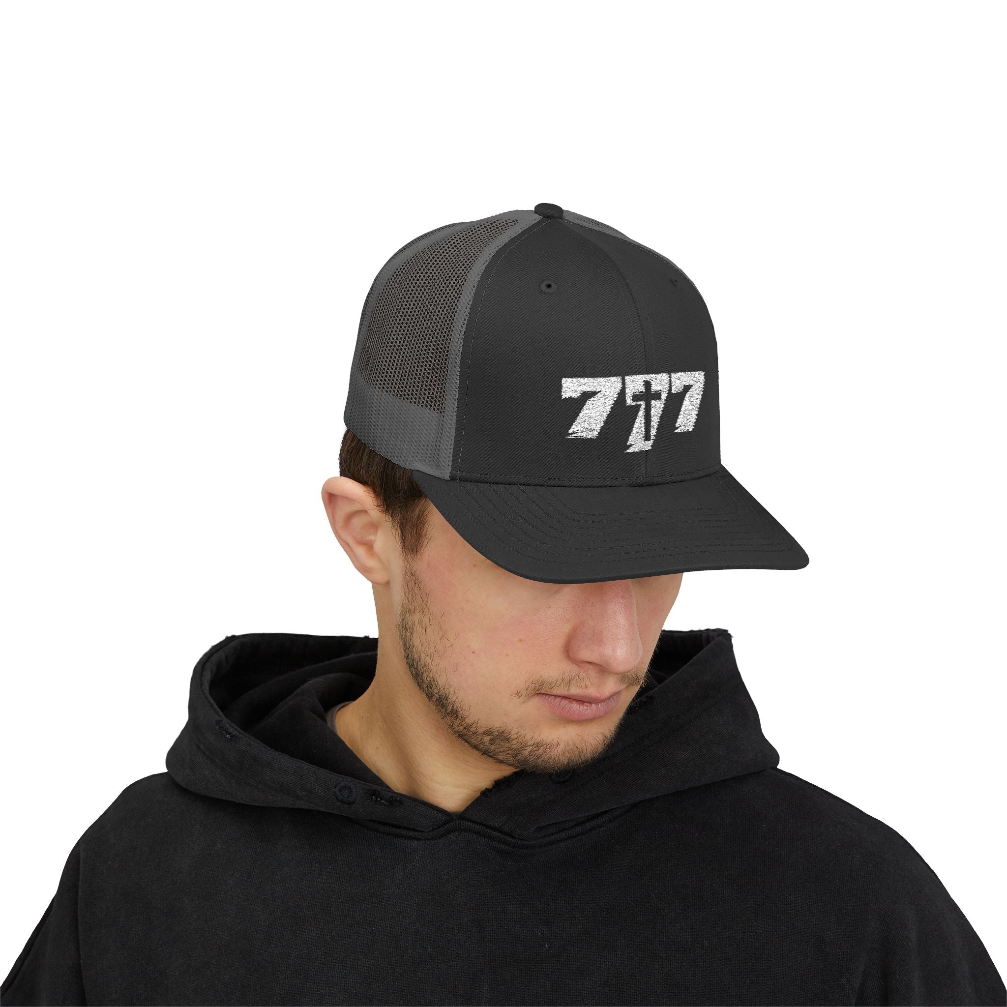 777/White Snapback Cap