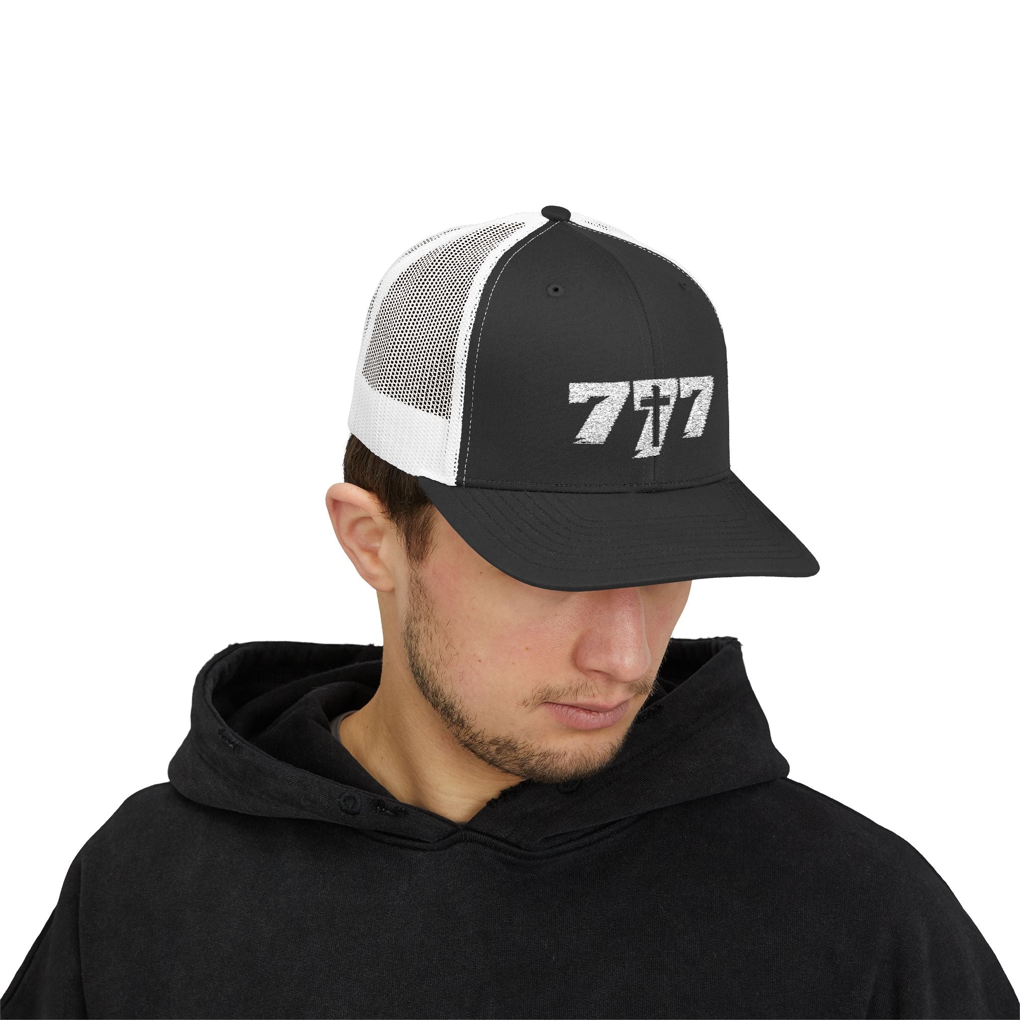 777/White Snapback Cap