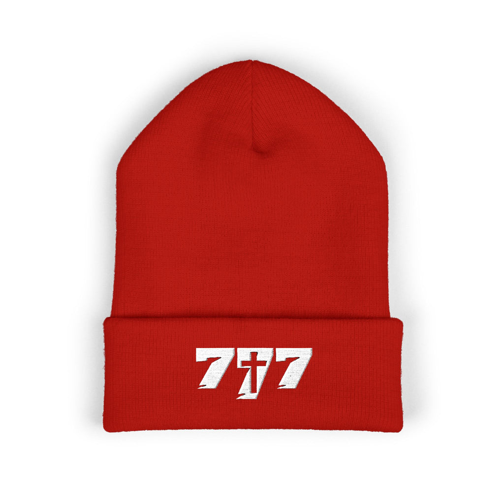 777/White Beanie