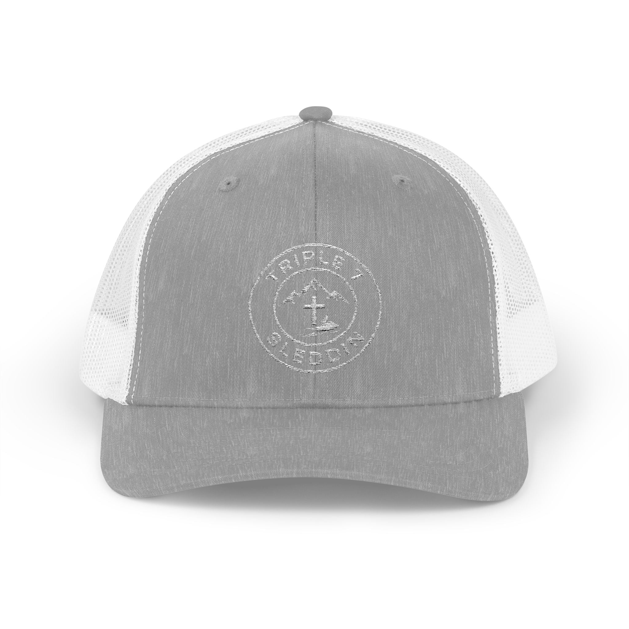 Triple 7/White Snapback Cap
