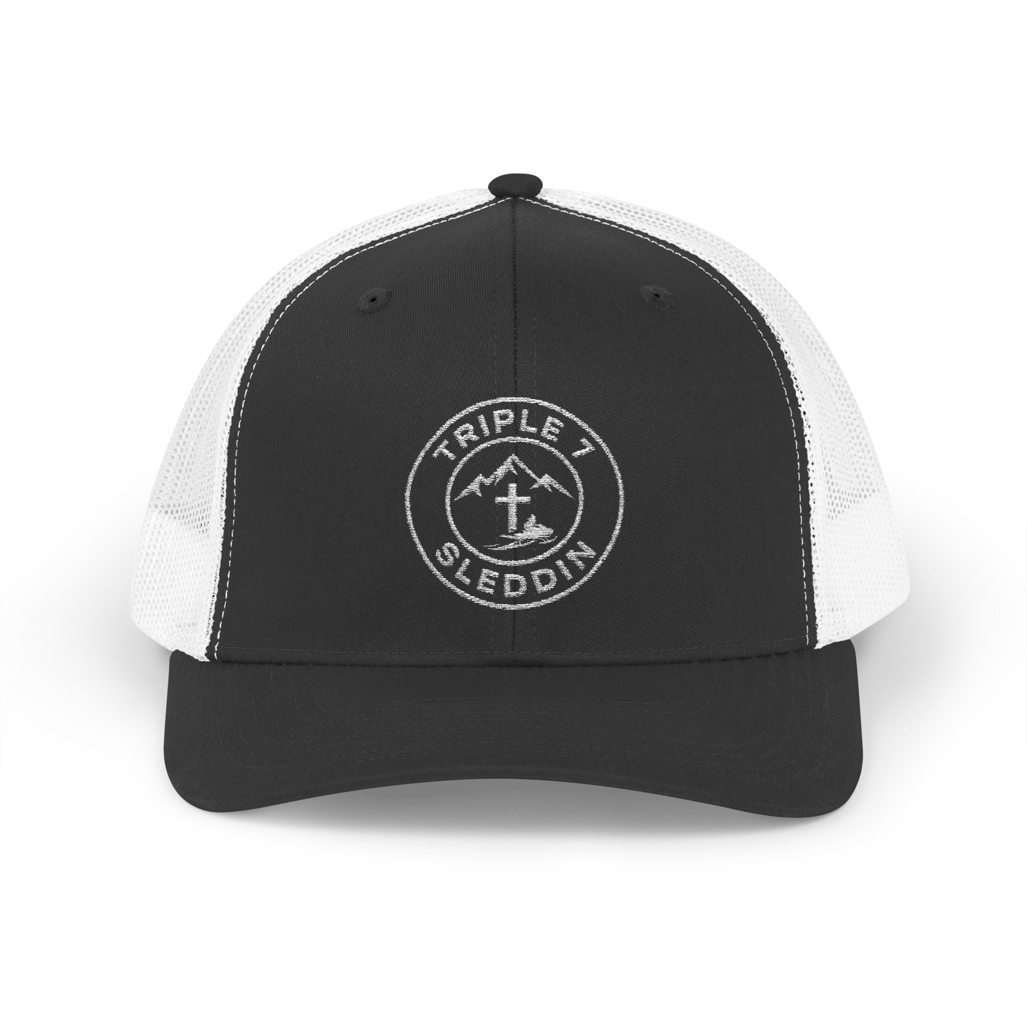 Triple 7/White Snapback Cap