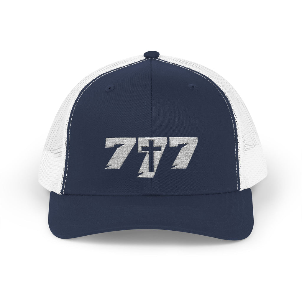 777/White Snapback Cap