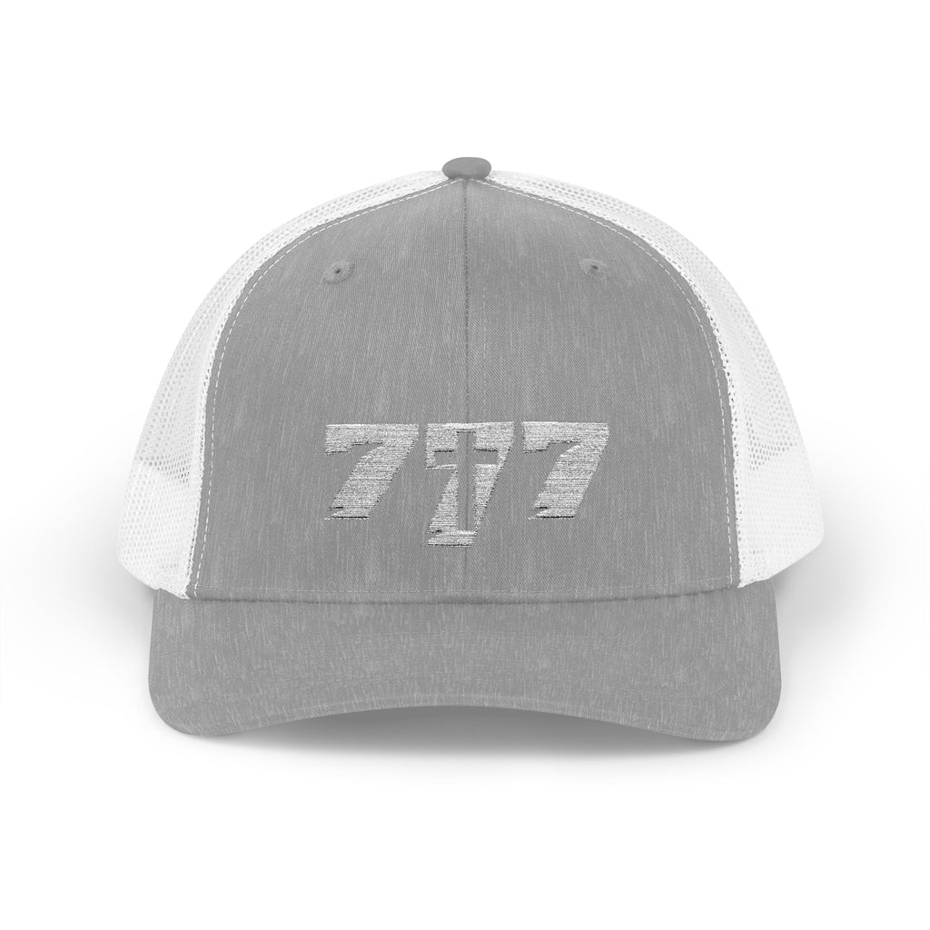 777/White Snapback Cap