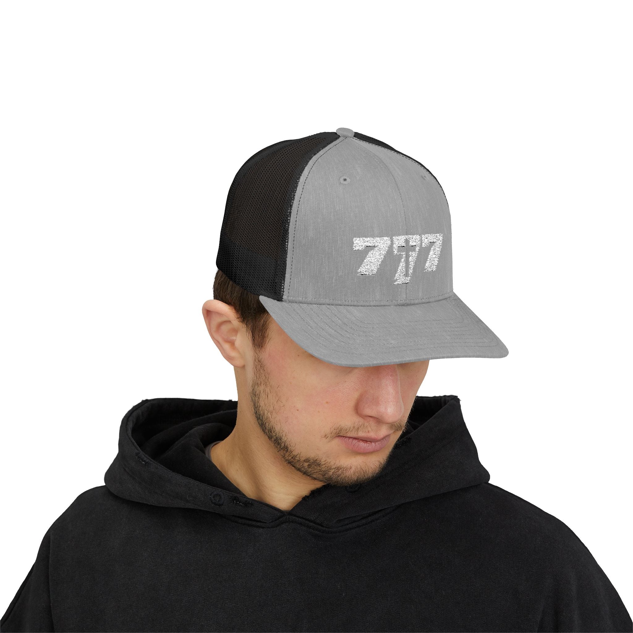777/White Snapback Cap