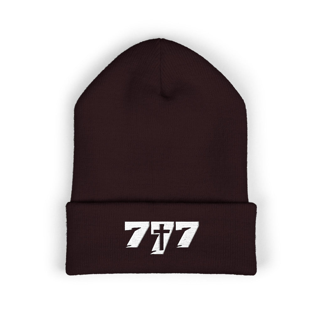 777/White Beanie