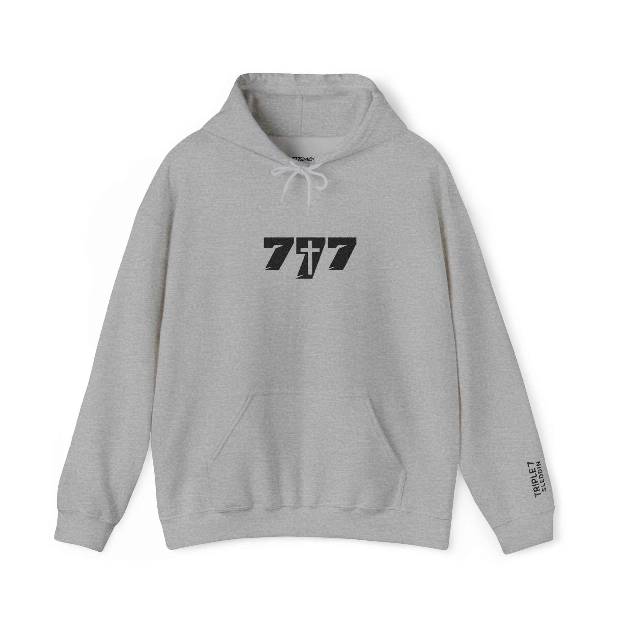 777 black Embroidery Unisex Heavy Blend™ Hooded Sweatshirt