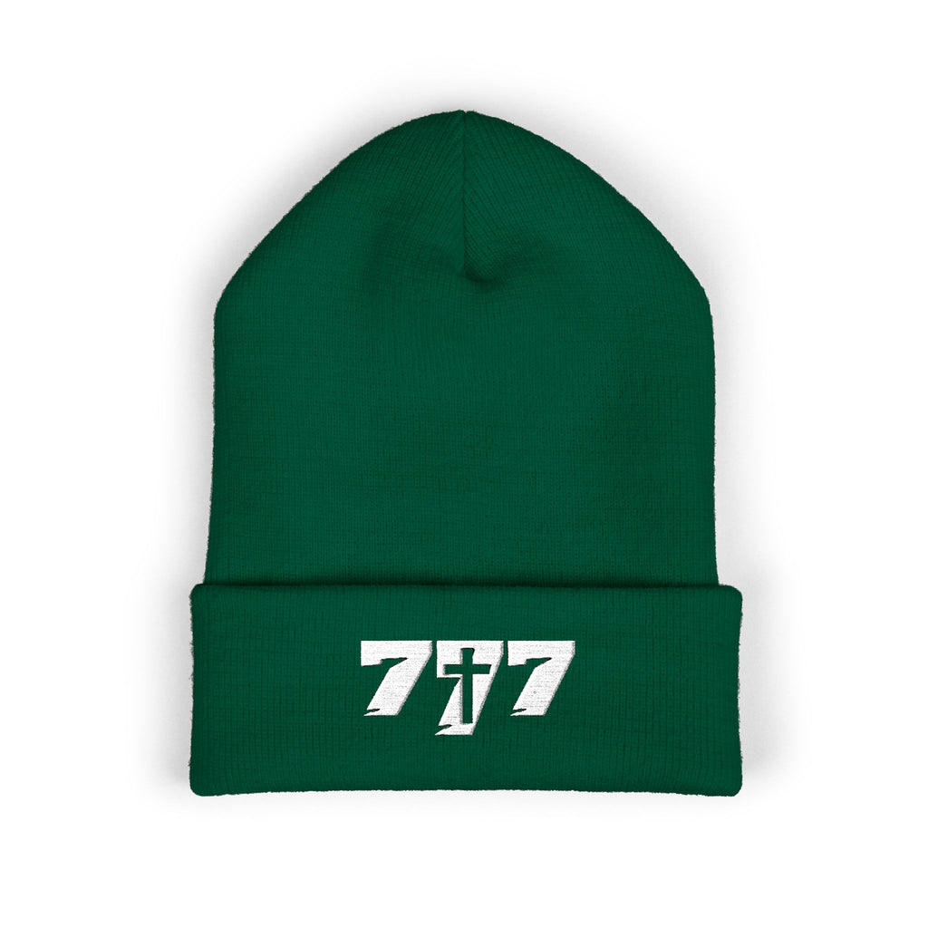 777/White Beanie