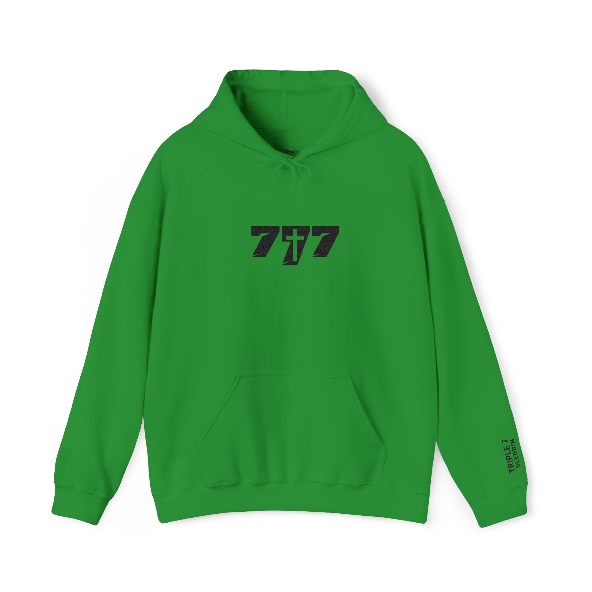 777 black Embroidery Unisex Heavy Blend™ Hooded Sweatshirt