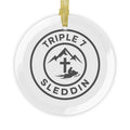 Triple 7 Sleddin' Glass Ornament