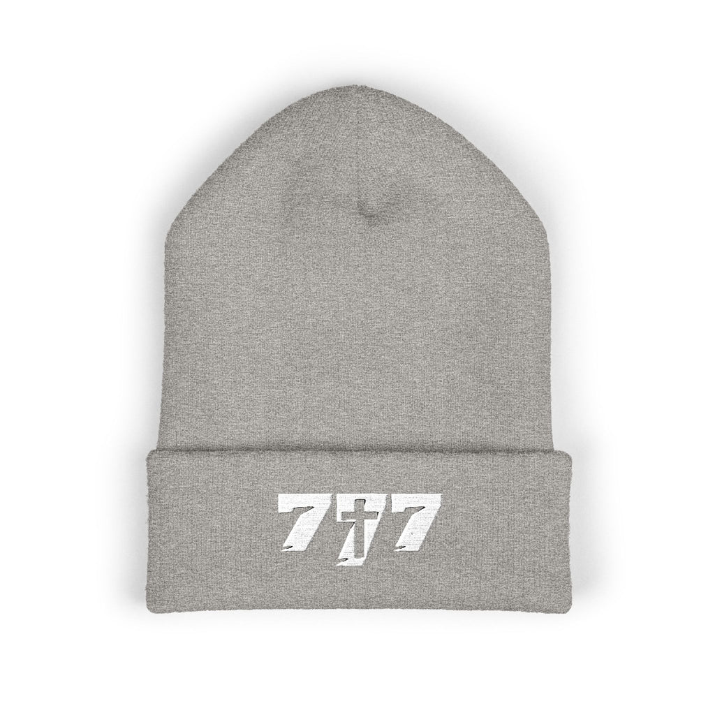 777/White Beanie