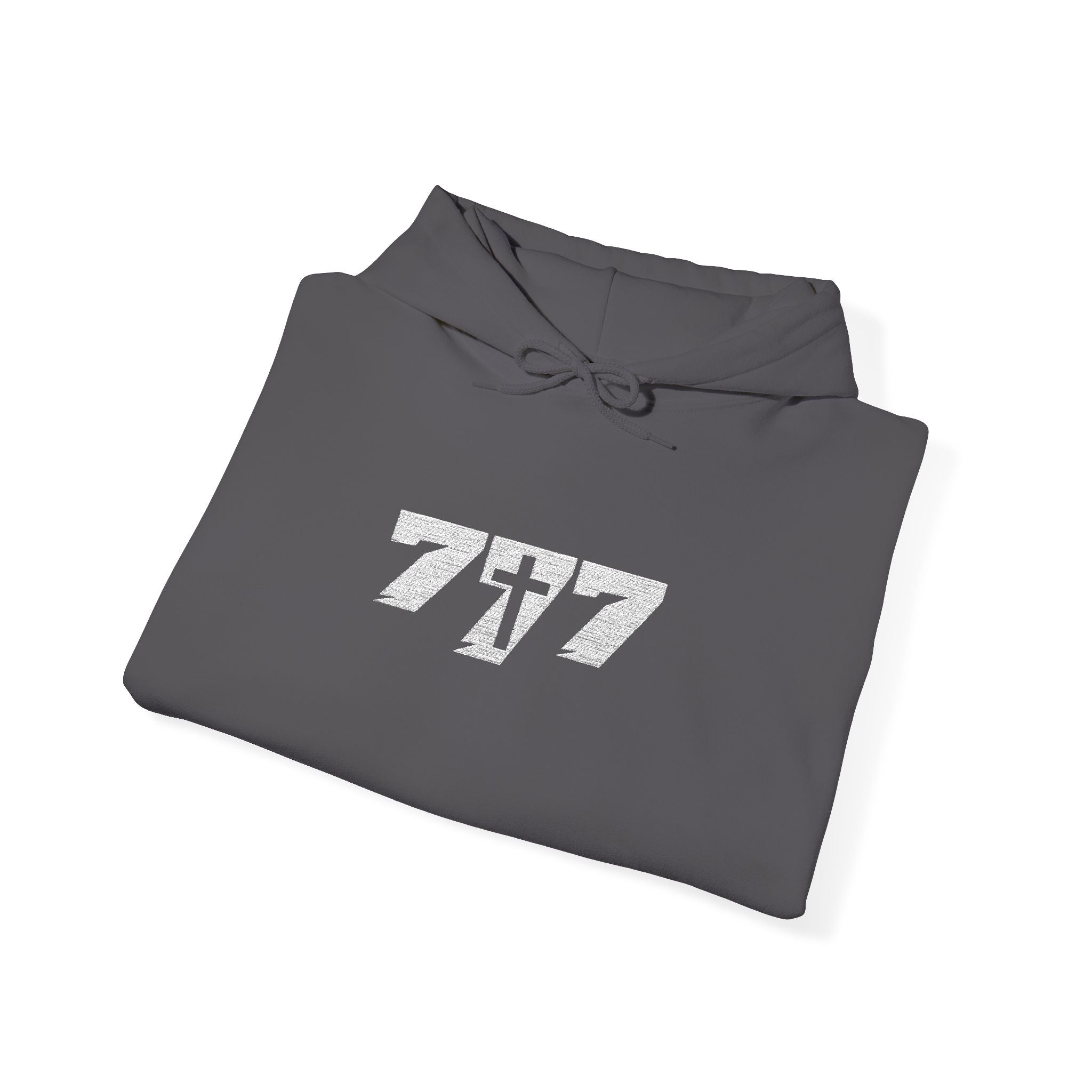777 White Embroidery Unisex Heavy Blend™ Hooded Sweatshirt