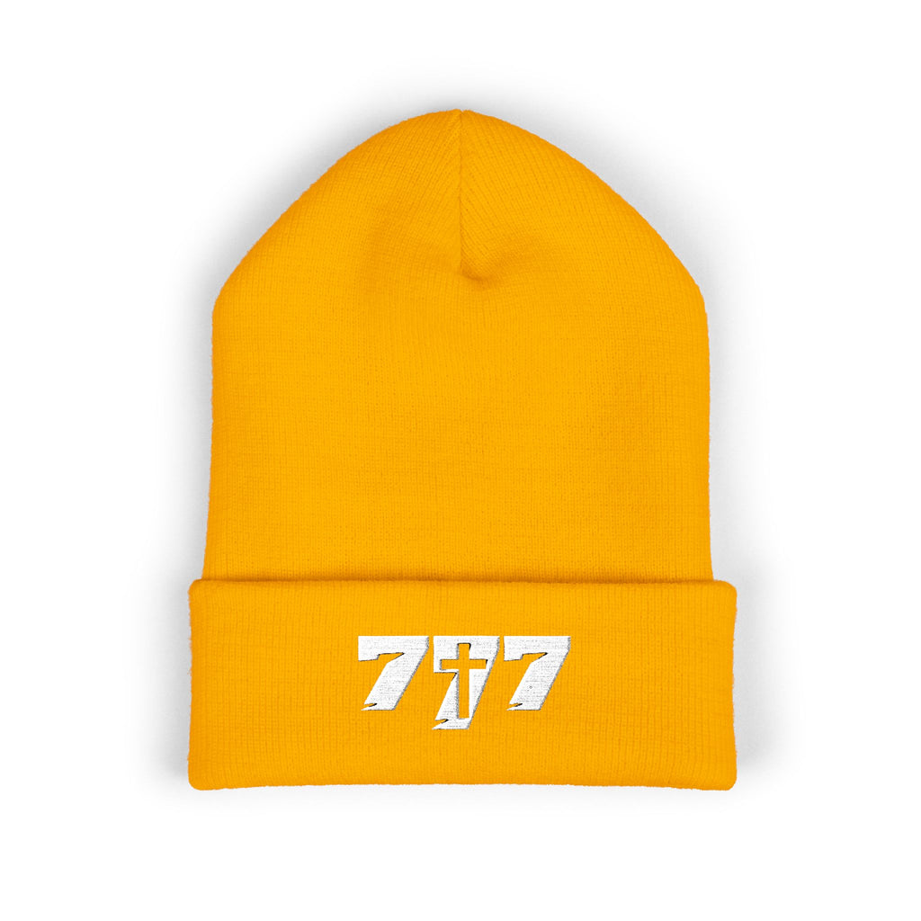 777/White Beanie