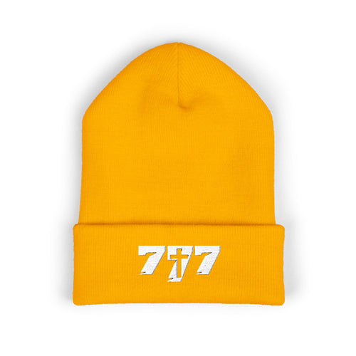 777/White Beanie